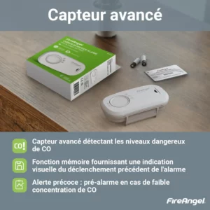 Détecteur de monoxyde de carbone camping-car et maison Fireangel