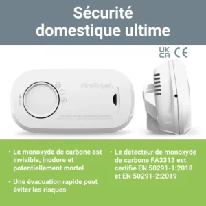 Détecteur de monoxyde de carbone camping-car et maison Fireangel 2