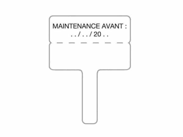 Etiquette de maintenance pour détecteur de fumée - mondetecteurdefumee.com